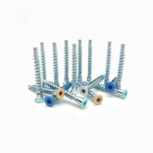 China Straight Repair Furniture Screws Countersunk Head Hexagonal Roller Thread on sale