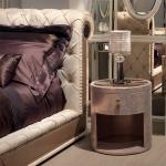 Leather 0.55m Contemporary Bedside Cabinets 500mm Fancy Bedside Table