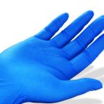 Breathable Blue Black Disposable Medical Gloves 100% Nitrile Hand Gloves Size S