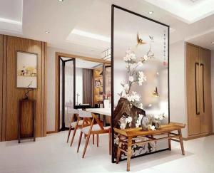 China Screen Partition Tempered Art Glass Carving Laminated Wire Glass factory