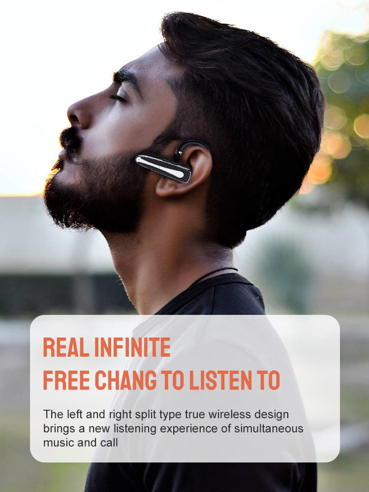 Wireless Running Earphones Earhook Noise Canceling HiFi Stereo Sound For Iphone
