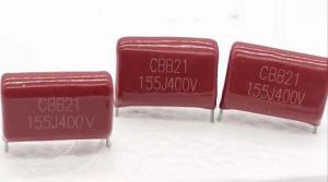 China Antirust Red Metallized Polypropylene Film Capacitor CBB21 155J400V factory