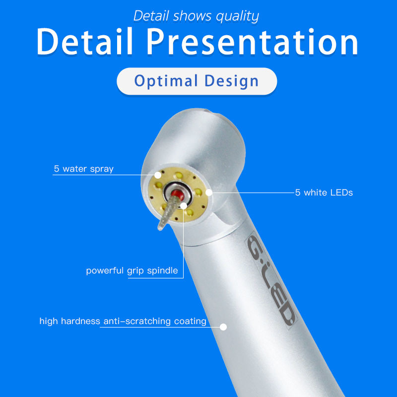 2 Hole Practical Dental LED Handpiece , Dental High Speed Handpiece 4 Hole