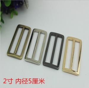 China China manufacturer 50 mm nickel color bag adjuster slide strap metal tri-glide buckle factory