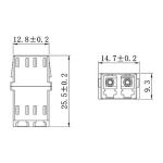 Duplex Fiber Optic Adapter LC UPC Adapter Single Mode Without Flange Green