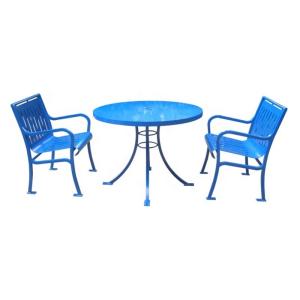 China Modern Mild Steel Outdoor Table Benches Waterproof Anti Rust Durable factory