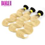 1b 613 Blonde Weave Hair Extensions , Blonde Weave Human Hair With 4*4 Lace