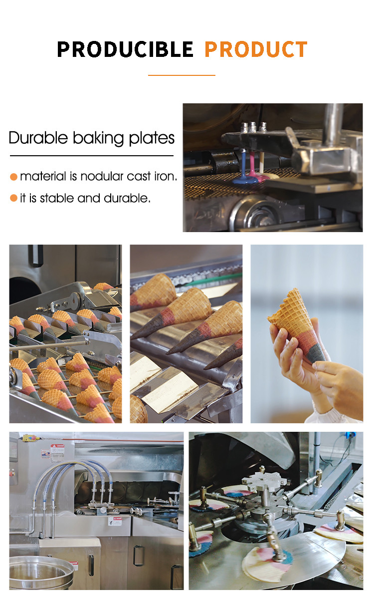 Fully Automatic Cone Production Equipment , With 63 260*240mm Baking Templates , With 63 260*240mm Baking Templates Cast