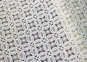 China Couture Bridal Heavy African Cord Guipure Embroidered Lace Fabric For Women Dress OEM / ODM factory