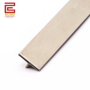 China 304 Stainless Steel Tile Trim T Shape For Cabinet Decoration factory
