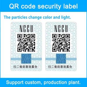 Professional Product Packaging QR Code Security Labels Normal Adhesive Scanning