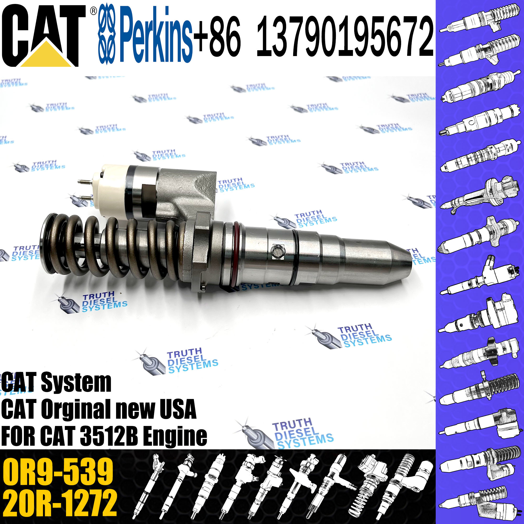 3512B Common Rail Fuel Injector 392-0214 379-0509 386-1774 20R-1276 0R9-539 230-3255 386-1760 20R-1272 392-2000
