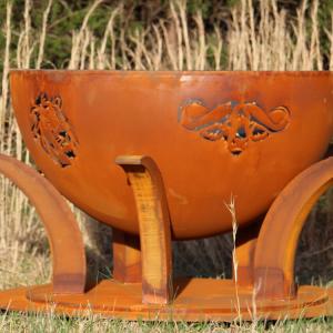 China Corten Steel Fire Pit Laser Cut Animal Fire Pit Camping Wood Burning Bonfire factory