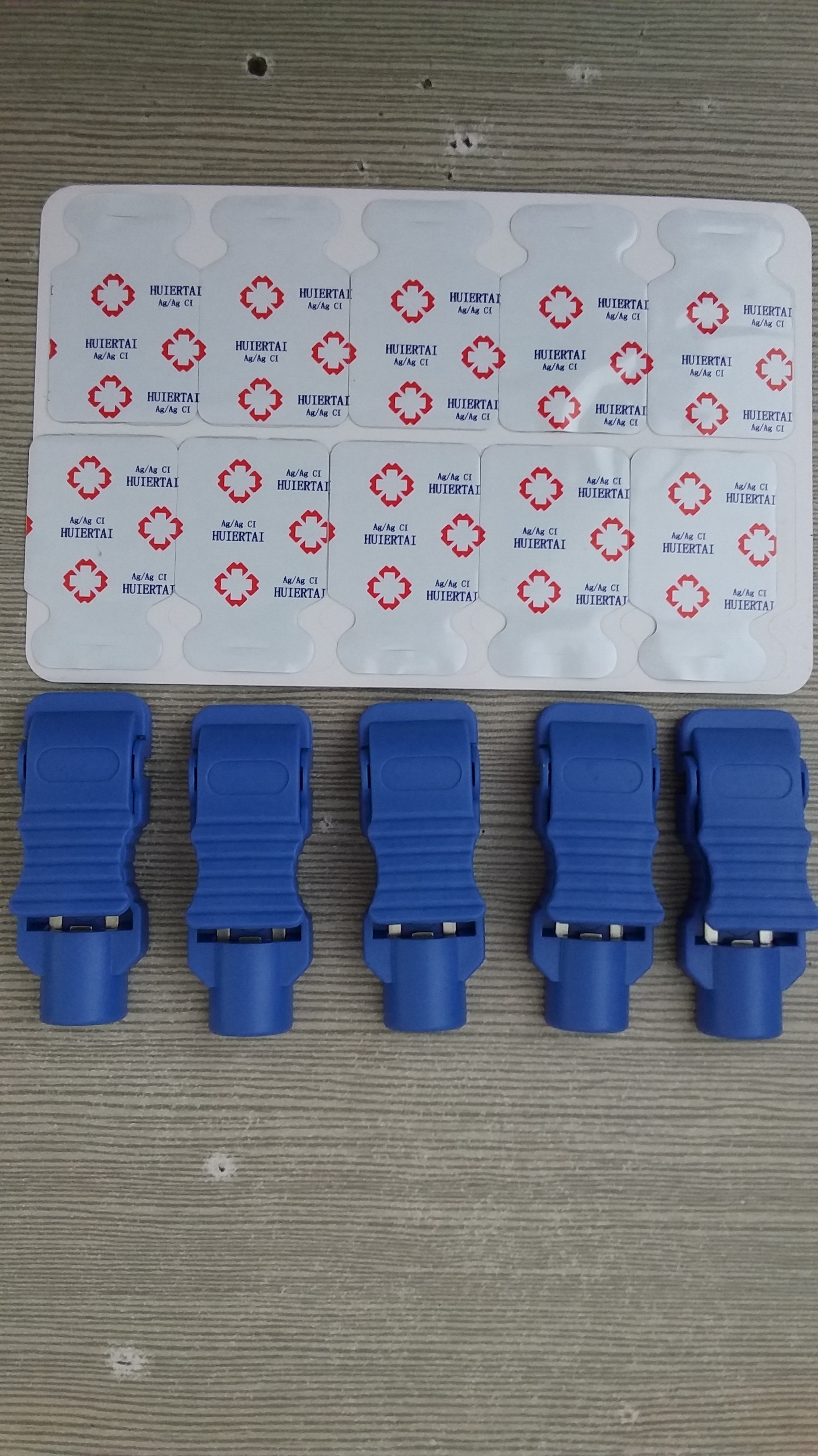 Medical Reusable Resting Tab ECG Electrode Clips For 3.0 / 4.0 ECG EKG Leadwires