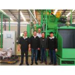 PLC Control Tilt Drum 4.2rpm Automatic Shot Blasting Machine Metal Parts