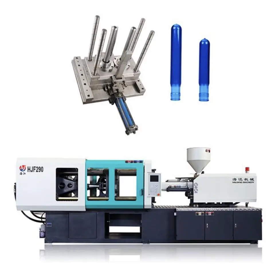 Automatic Rubber Pet Preform Injection Molding Machine High Injection Pressure 1400-1700 Bar