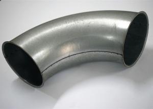 China Galvanized Steel Elbow Dust Collection Fittings , Sliver Dust Extraction Ducting factory