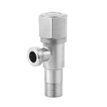 Plumbing Fixture SS201 Brushed Angle Valve For Kitchen 195g 1/2"X3/8" Toilet
