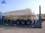 3 Axles 40 Cbm Cement Bulker Truck , Cement Semi Trailer O345 Mn Steel Material