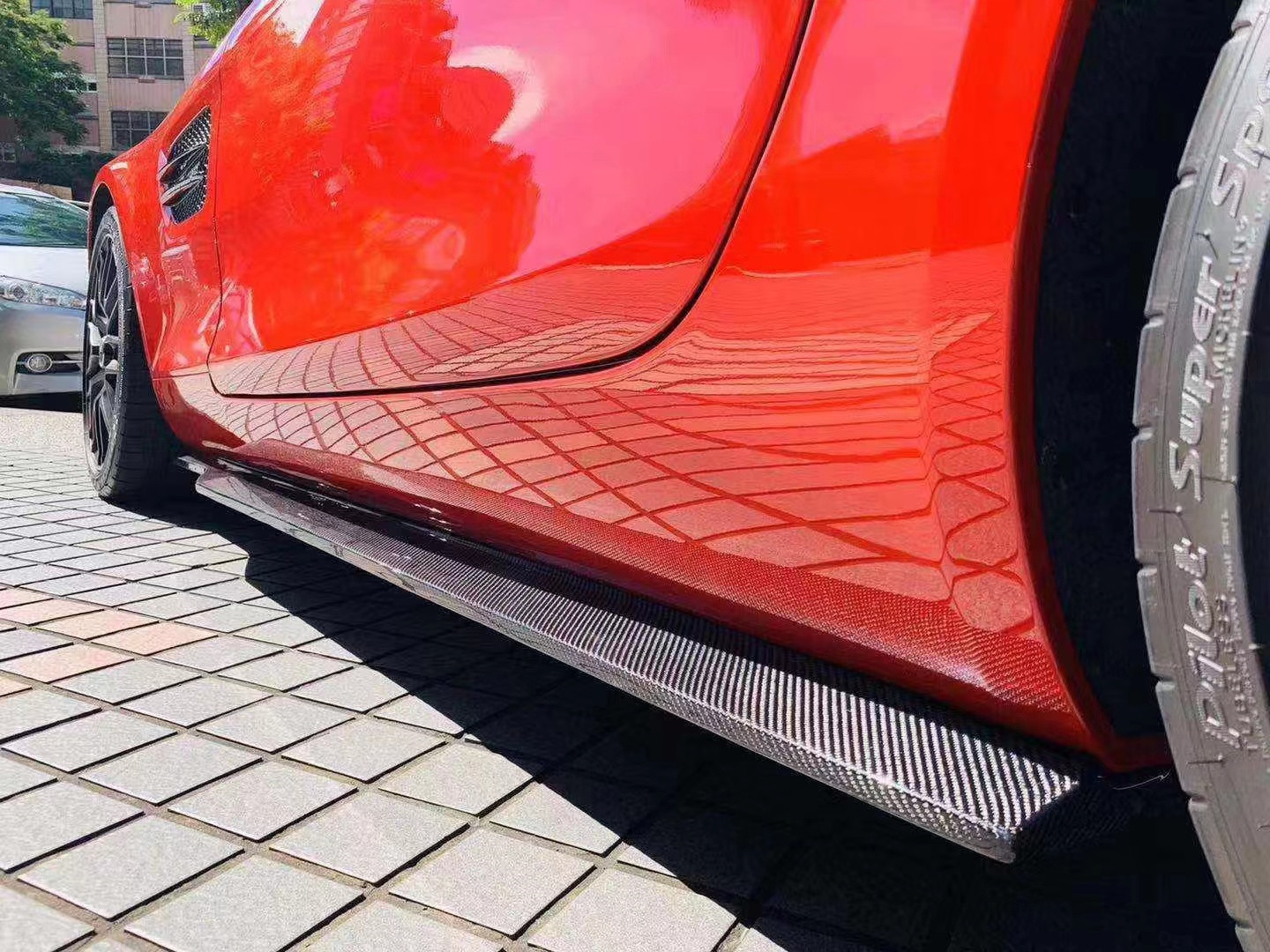 For Mercedes AMG GT Carbon Fiber Body Kit AMG GT Carbon Fiber Front Lip Diffuser Spoiler