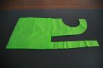 Flat Folded Green Disposable PE Apron , Embossed Polythene Adult Smock Apron