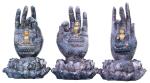 Small Polyesin Lord Buddha Statue Water Fountain , Buddha Seated On Lotus