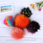 Wholesale Colorful Fake Fur DIY Pom Pom Ball For Handbag Costume Keychain