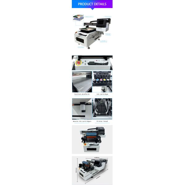 4050 UV Printer A2 UV Led Flatbed Printer for Phone Case Golf Balls Suitcase Glass Small Size Industry Inkjet Printer