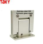 Soft Closing Stainless Steel 304 Hydraulic Glass Door Clamp Shower Hinge for 90