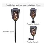 2 Pack 5 Inches 5.5W Flickering Flame Solar Lights