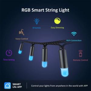 China Outdoor String Lights 38Ft 40LED Decorative Lights for Patio Party Wedding Christmas Tree,USB factory