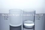 Clear glass cup, glass candle holder for decor