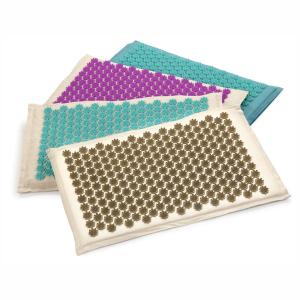 China Lotus Spike Electric Back Massager Accupressure Mat Linen Fabric Material Customized Color factory