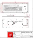 Waterproof Dustproof Industrial PC Keyboard IP65 / IK07 With Trackball Violence