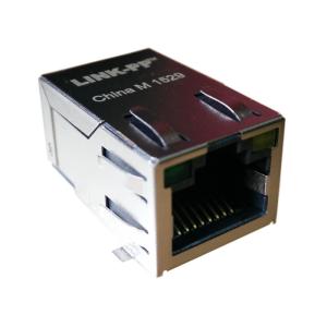 48074-9001 Modular Jack Surface Mount 10/100 Integrated Magnetics and LED, 8/8