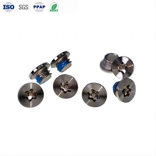 CD Pattern Miniature Screws Stainless Steel Plum Anti-Demolition Slot Nylok