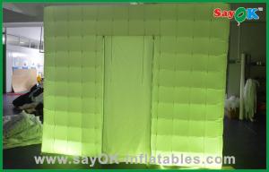 China Inflatable Party Tent Custom Made Portable Inflatable Led Photo Booth In Oxford Cloth , Green / Purple factory