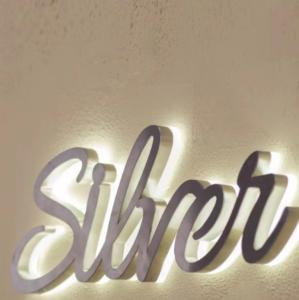 China Custom LED backlit monogram acrylic stainless steel monogram factory