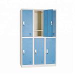 Key Lock RAL Color 6 Door Metal Wardrobe Lockers
