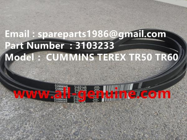 3103233 CUMMINS BELT FOR TEREX NHL UNIT RIG MT4400 MT3600 MT3700 3305 3303 3307