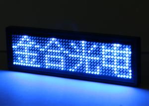 China Indoor LED Name Tag Badge Single Blue Color USB Micro. Communication port factory