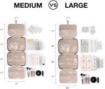 Travel Makeup And Toiletry Bag Organizer Hanging Hook Water Resistant 12x9x4"
