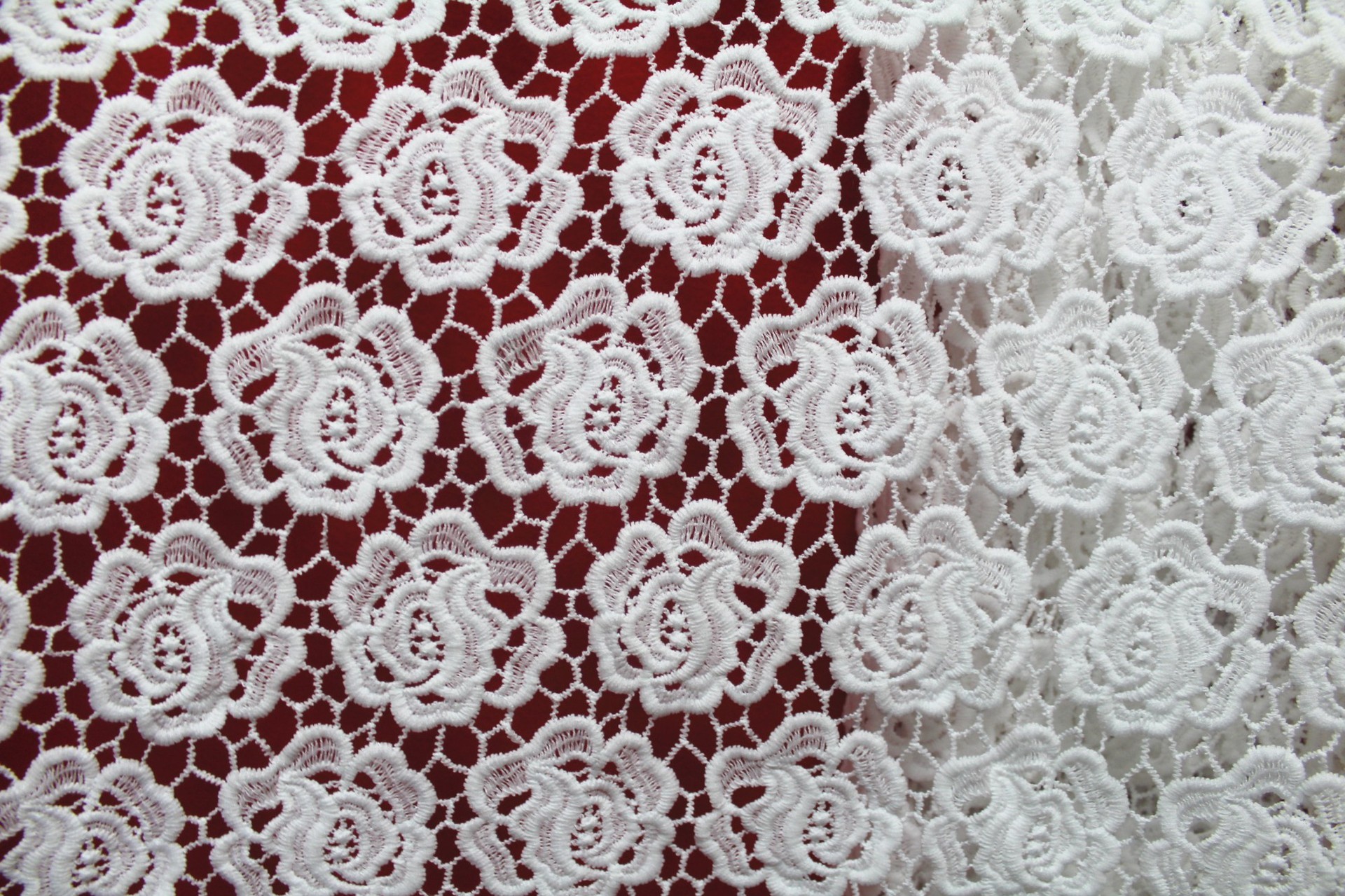 Garment Accessories Chemical Lace Fabric Water Soluble lace fabric in Different Color