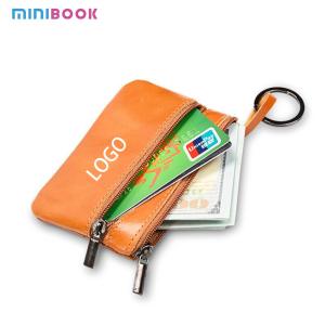 China Genuine Leather Mini Multifunctional Coin Purse Retro Zipper Key Short Clutch Bag factory