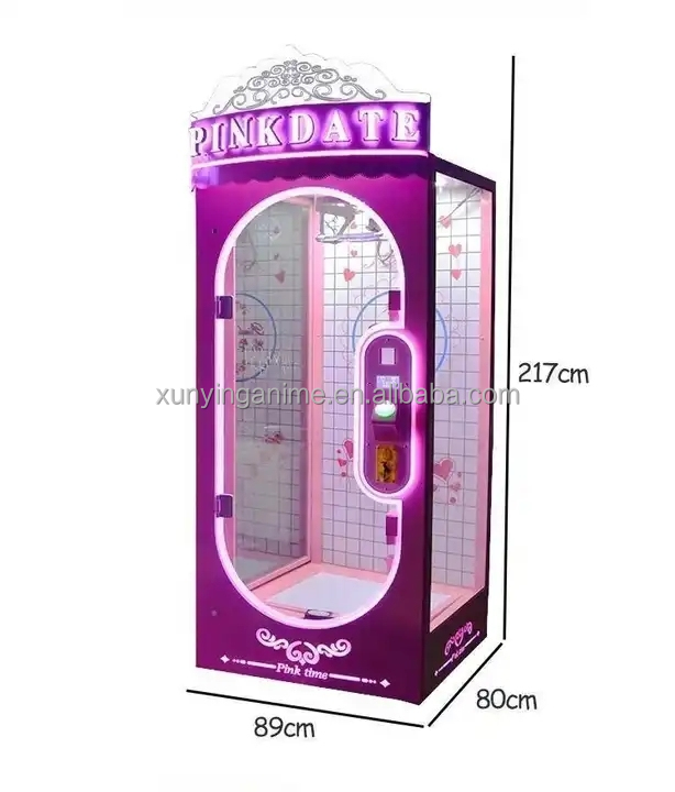 Jumbo Arcade Claw Crane Toy Vending Doll Catching Machine Pink Date for Kids Stacker