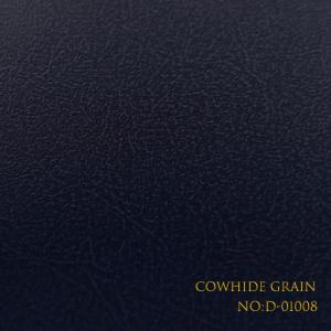 China Cowhide Pattern PVC Coated Paper With Glazed Coated Embossed factory