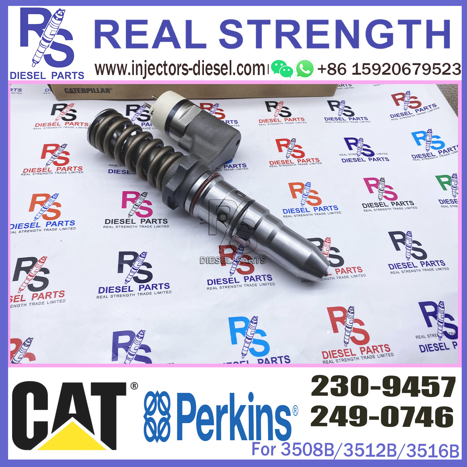 Diesel engine fuel injector 2309457 diesel injector assembly fuel injection spare parts 230-9457 for CAT excavator