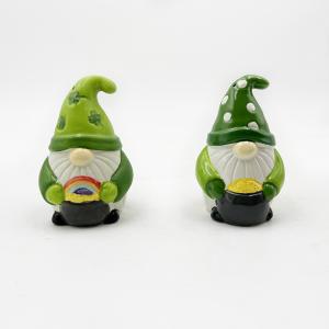 China Hand Painted Ceramic Craft Christmas Decorative Santa Claus Salt And Pepper Shaker factory