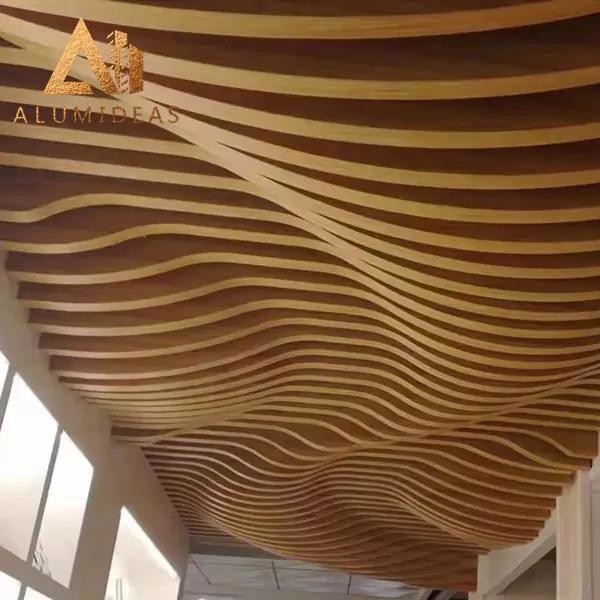 Curved Acoustic Custom Decoration Aluminium Linear Ceiling