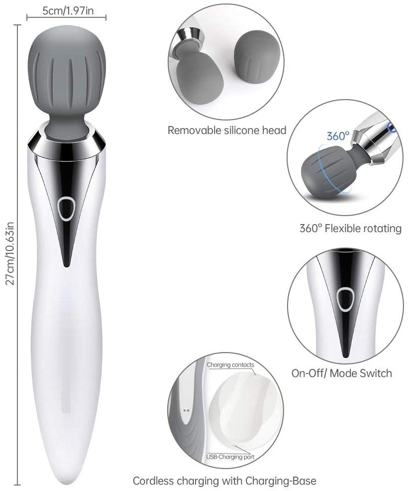Magic Electronic Wand Neck Massager Portable USB Charging 2200mAh
